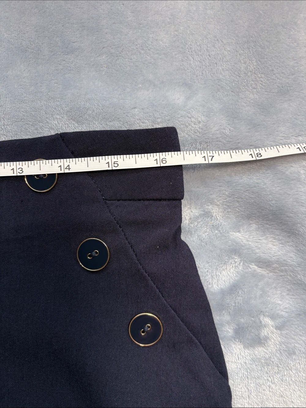 Rafaella Navy Mini Skort with Button Accents - Picture 7 of 8